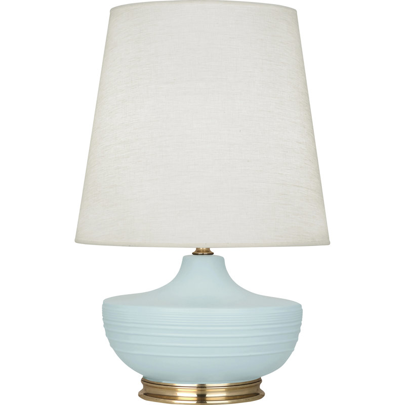 Nolan Table Lamp, Deep Patina Bronze/Matte Sky Blue
