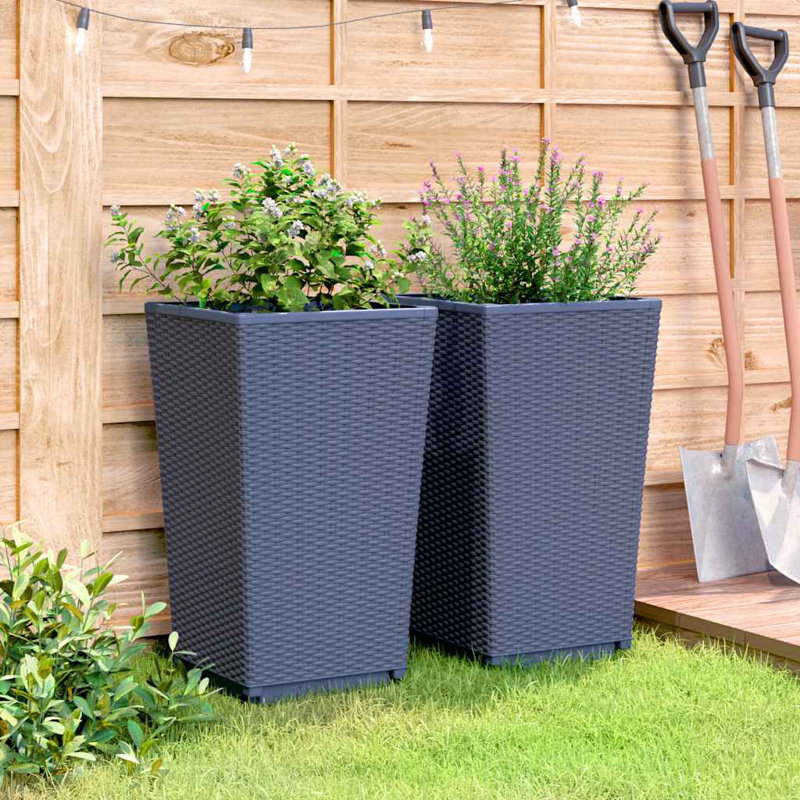 Aishini Pot Planter, Blue Grey