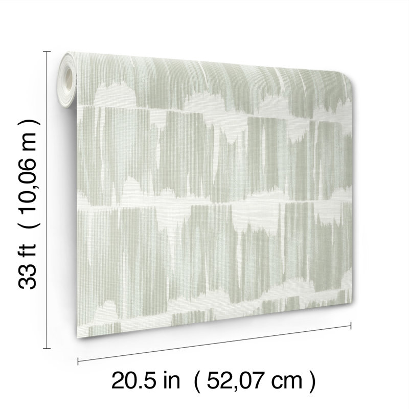 Serendipity Sterling Shibori Wallpaper, Green