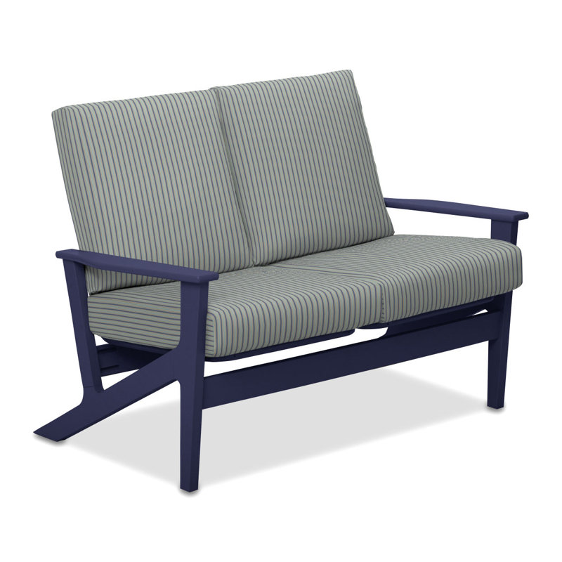Chrisa 51.5'' Wide Loveseat with Cushions, Queensbury, Warm Gray