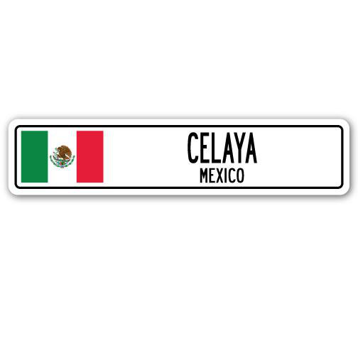 Panneau de signalisation en aluminium Braddock Celaya, Mexique, H 7 po x l 30 po x P 1 po
