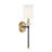 Gorje 1-Light Wall Sconce In Matte Black With Warm Brass Accents