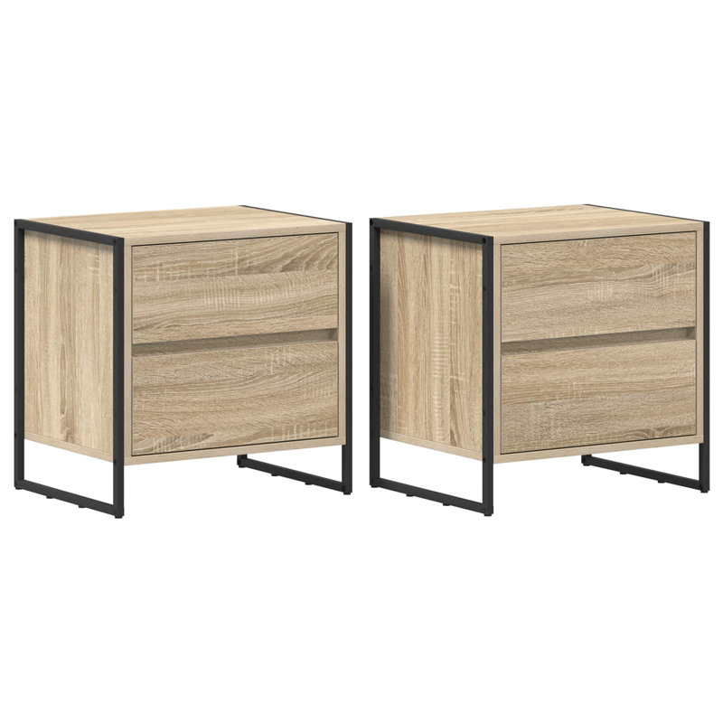 50cm W Manufactured Wood Bedside Table, Sonoma