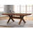 Karven Wood Trestle Extendable Dining Table with Leaf
