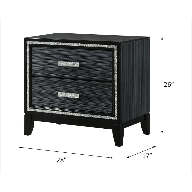 Haiden Nightstand, Black