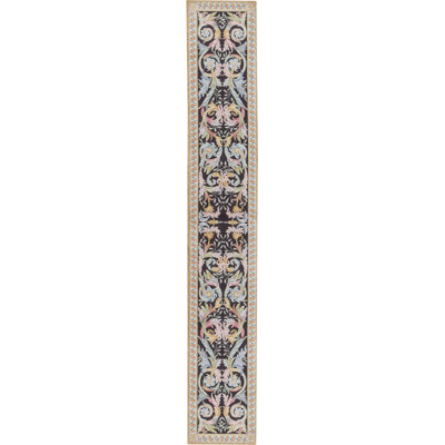 Hand-Knotted High-Quality Brown and Gold Runner