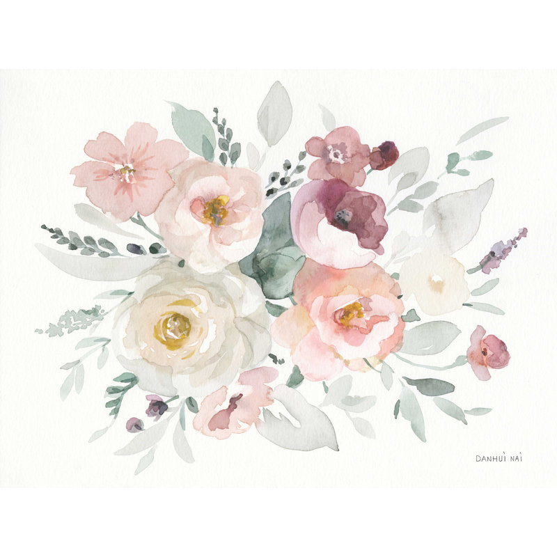 «Essence of Spring II» par Danhui Nai - reproduction d'art sur toile tendue, H 24 po x l 32 po