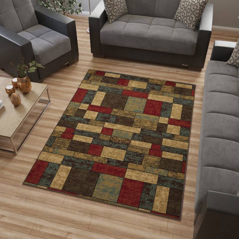 Tapis antidérapant pour le salon, le couloir et le vestibule Ottohome, Rectangle 5 pi x 6 pi 6 po