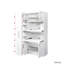 Armoire de cuisine avec tablette coulissante multifonctionnelle à 4 portes en blanc pour un espace de rangement propre