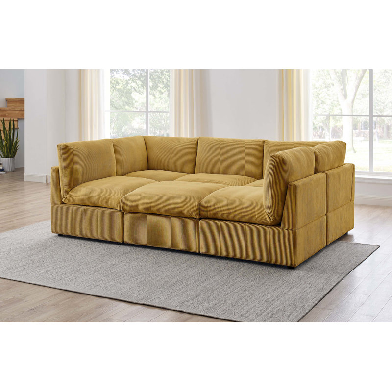 Kyanne Priyen 98" Wide Symmetrical Modular Corner Sectional