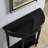 Black Solid wood Half-circle Console Table-307332517