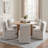 19" Wide Modern Beige Dining Chair With Padded Backrest