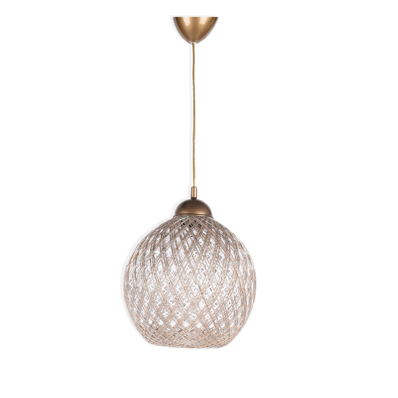Luminaire suspendu simple avec capuchon en coton
