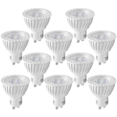 Ampoules DEL MR16 GU10 5 W (équivalent 50 W), 320 lm, angle de faisceau de 36°, pour éclairage sur rail et encastré, blanc chaud 2700 K, certifiées UL, culot GU10, non dimmables