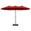Grand parasol de patio à double face 15 pi avec base