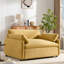 Très grand canapé-lit simple en chenille surdimensionné avec assise large et confort profond, conception moderne à blocs de couleurs pour le salon et la chambre à coucher-131507316
