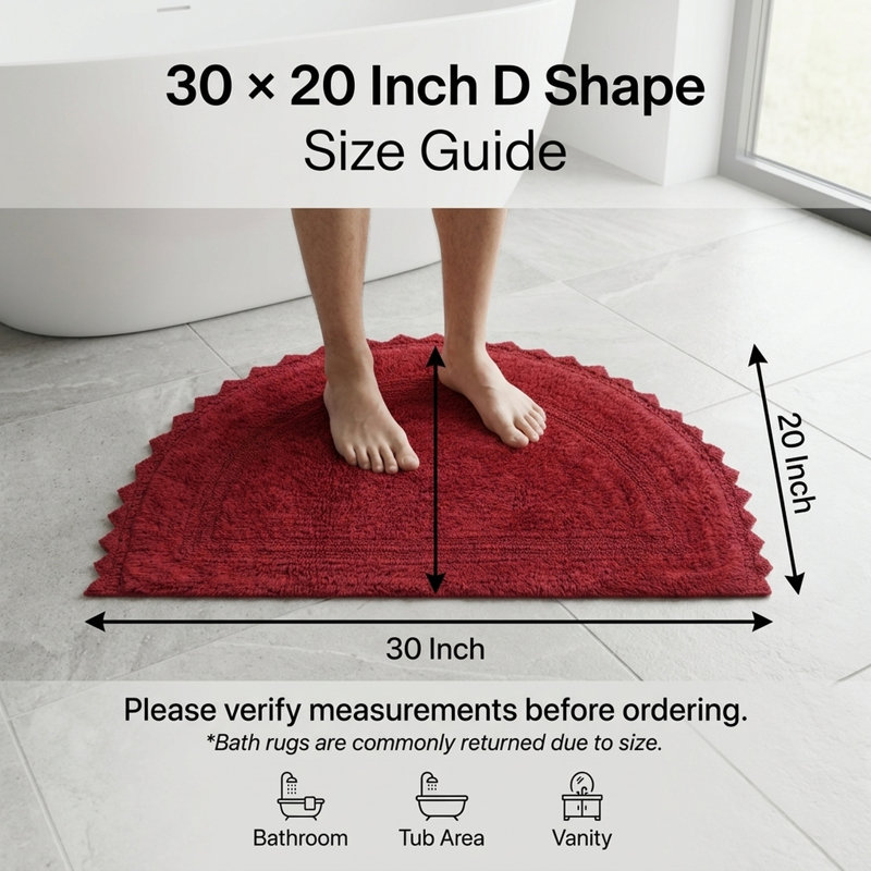 Tapis pour salle de bain Crochet, Vin rouge