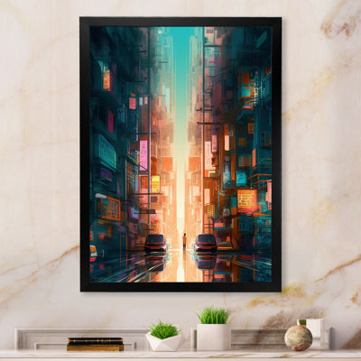 «Green and Orange Artistic Tributes To The Art Deco», reproduction d'art sur toile