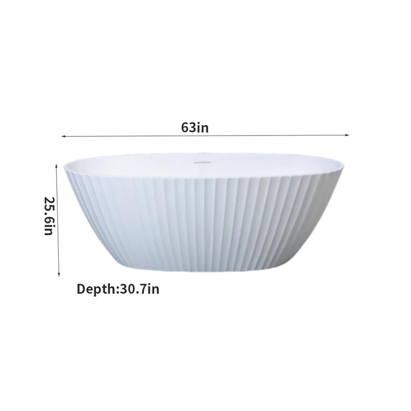 Ensemble de douche et baignoire incurvée incurvée l 63 po x H 25,6 po, Blanc