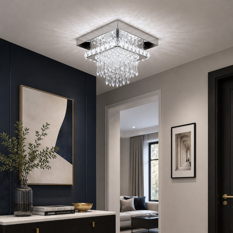 Daevaughn LED Square / Rectangle Chandelier, Cool White