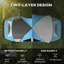 Outsunny 2 Room Camping Tent with Waterproof Rainfly & Screen Panels, Blue