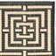 Tapis intérieur / extérieur noir / beige à motif géométrique Arneshia-33349690