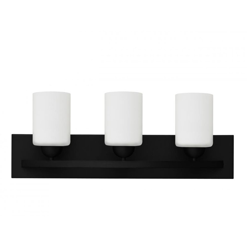 Éclairage pour meuble-lavabo à intensité variable Aimilia, 3, Noir