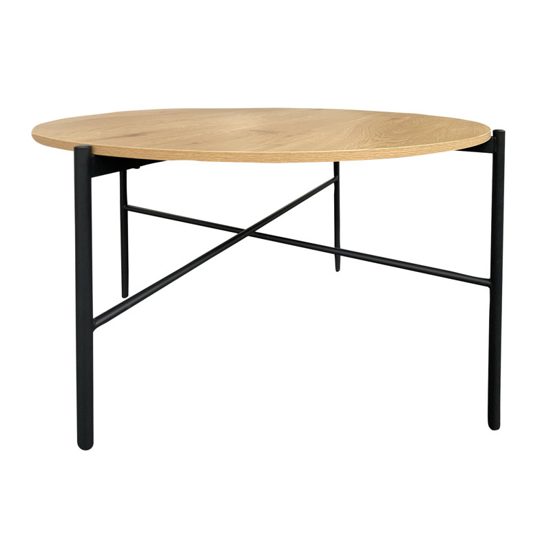Holgate Round Dining Table with Iron Base, Oak