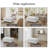 Modern Upholstered Faux Fur Square Ottoman(Set Of 2)-703592302