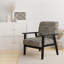 Fauteuil d'appoint rembourré à motif damassé noir