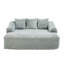 Chaise longue d'intérieur surdimensionnée et comprimée avec coussins décoratifs et accoudoirs, canapé-lit rembourré en chenille-856688268