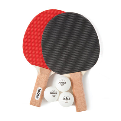 JOOLA Essentials Duel Table Tennis Racket Set with Ping Pong Paddles and Ping Pong Balls - Two Players Duel Set