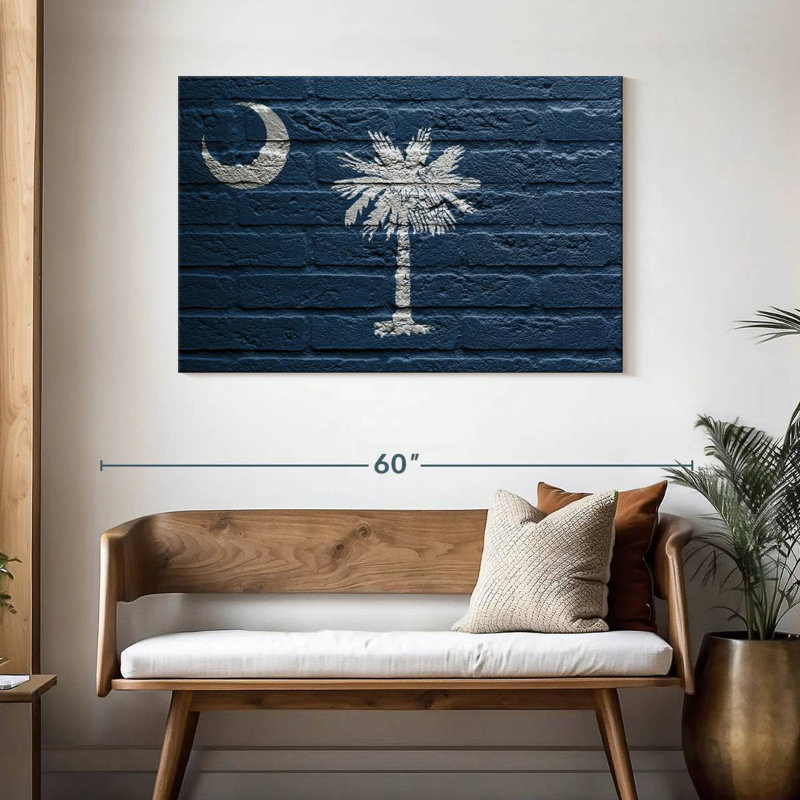 Borges Concrete South Carolina Flag, 30" H x 45" W