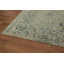 Tapis vert sauge à motif floral 5 x 7
