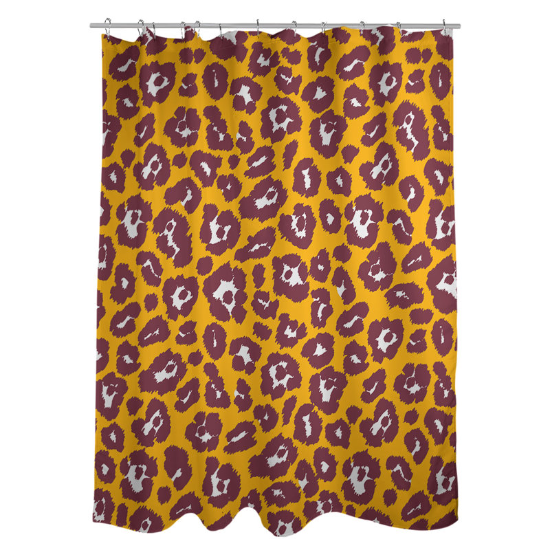 Rideau de douche à imprimé animalier, Doré