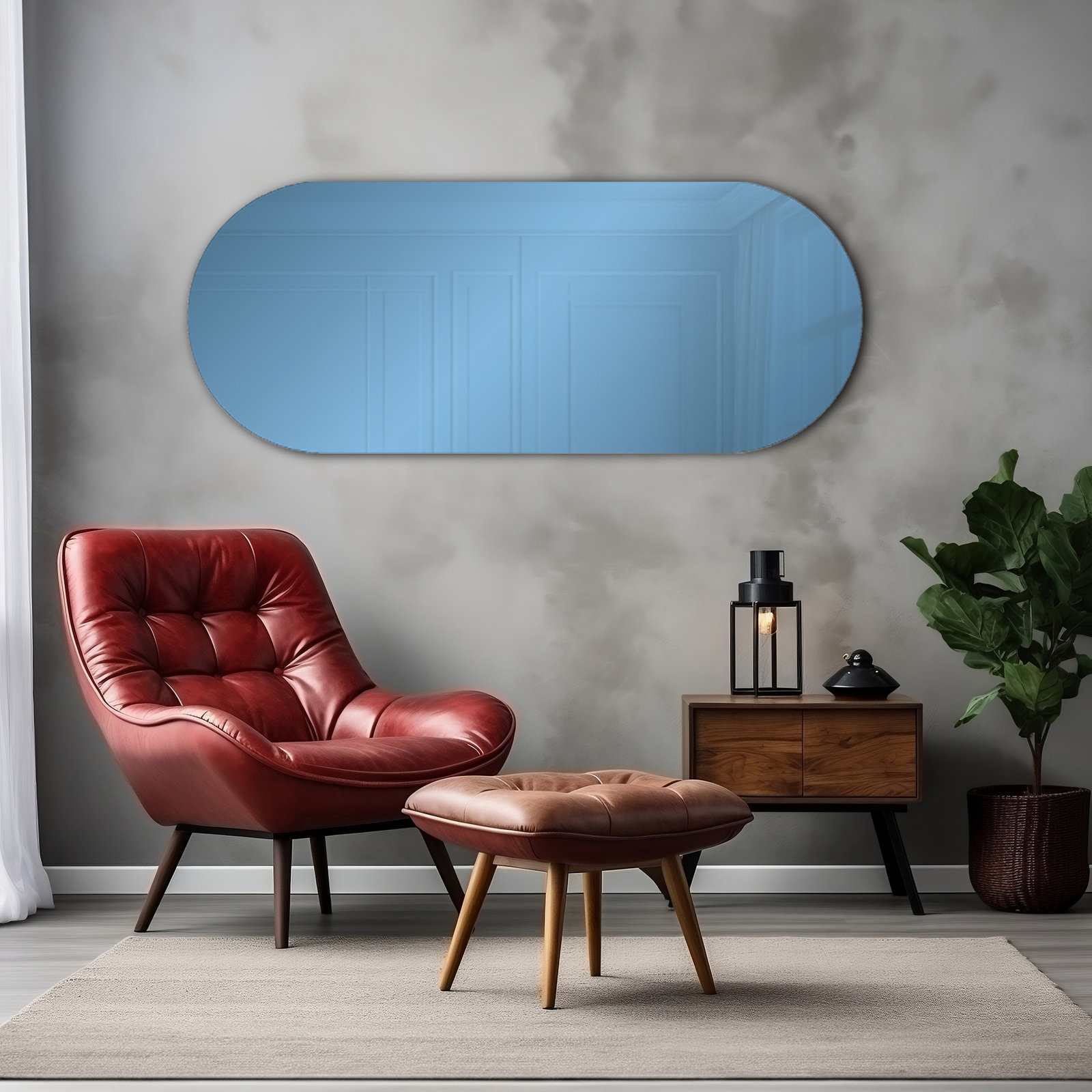 Sapphire Oblong Small, Blue, 50" x 20"