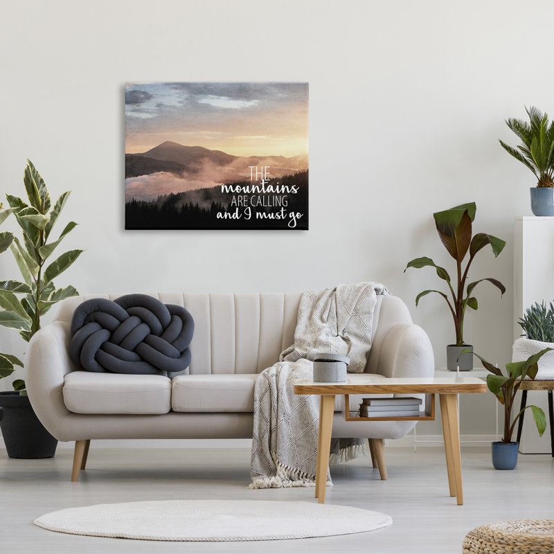 «Mountains Are Calling Landscape» par Kim Allen, H 30 po x l 40 po x P 1,5 po