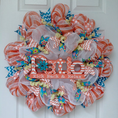 Summer Wreath Kick Back and Relax