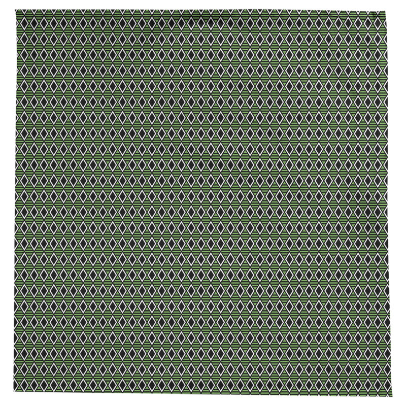 Nappe à carreaux géométriques Leffel, Noir / vert