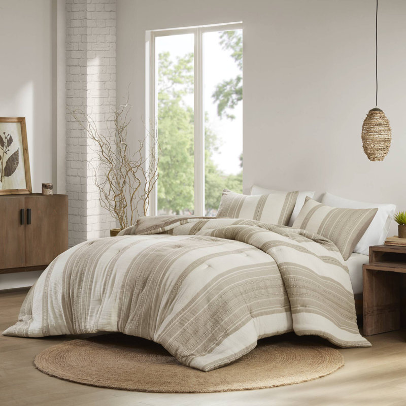 Ensemble d'édredon ultra-doux 3 pièces Mesa, Full/Queen, Tanné