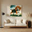 «Dogs Beagle», art mural en métal blanc-479492586