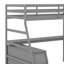 Lit mezzanine simple avec tiroirs, 2 tablettes et bureau-624276415