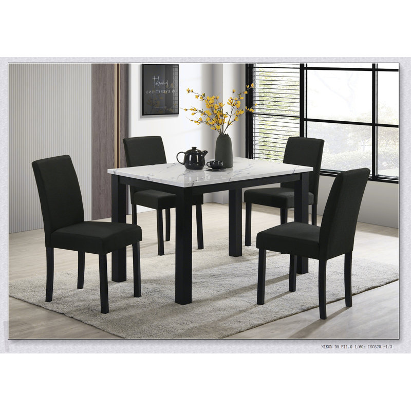 Table de salle à manger rectangulaire 1Pc, Blanc