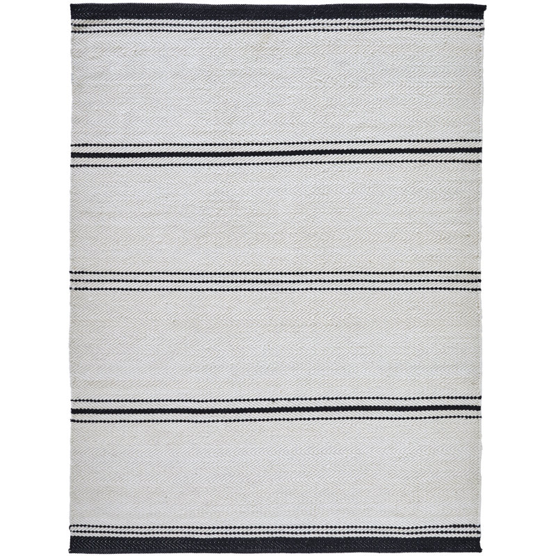 Tapis rayé tissé à la main Saffa, Rectangle 10 pi x 13 pi