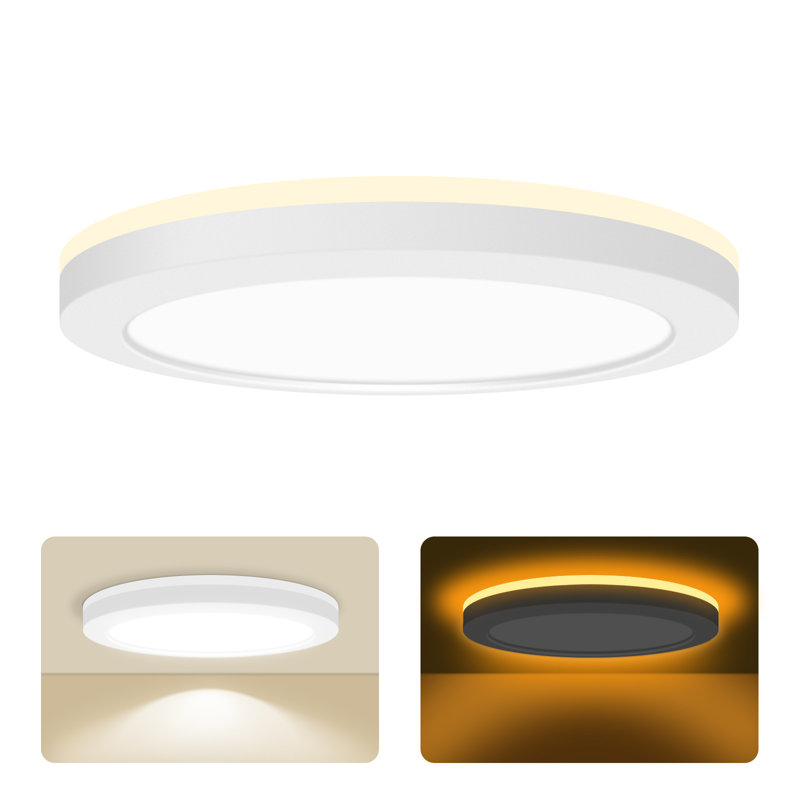 7 Inch Flush Mount Ceiling Light With Night Light, 12W 700LM 5CCT,LED Ceiling Light with Night Light for Bedroom, Dining Room, Kitchen