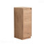 Petite armoire de rangement autoportante 12 po, portes à fermeture douce, chêne imitation, contreplaqué (emballage KD)