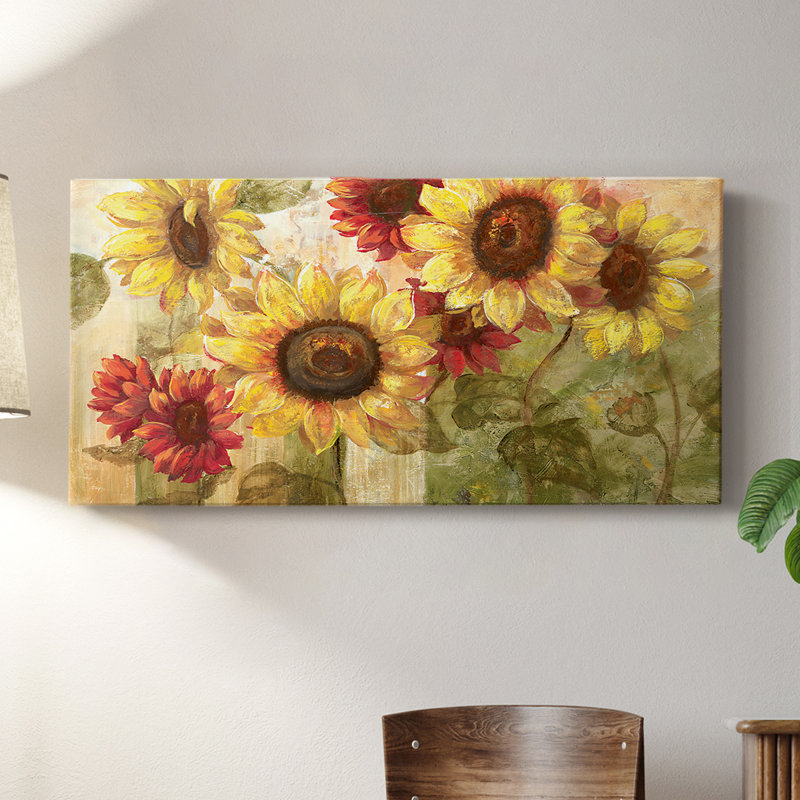 Tournesol délice - Toile tendue avec châssis - Prêt à accrocher, H 16 po x l 32 po