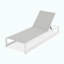 Chaise longue d'extérieur réglable à 5 niveaux, structure en aluminium durable et filet de polyester enduit de PVC, parfait pour le patio / la piscine