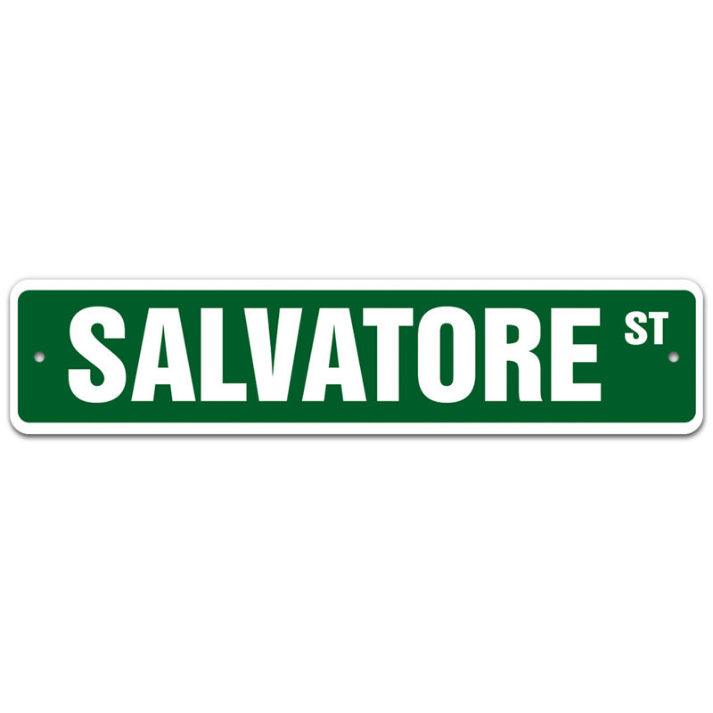 Plaque de rue, H 6 po x l 24 po x P 0,1 po