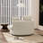 Upholstered Slipcovered Oversized Swivel Barrel Accent Chair-1315123165